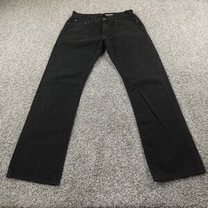 NEW Gap Jeans Mens 33X32 Dark Black Denim Pants Straight Mid Rise Preppy Casual